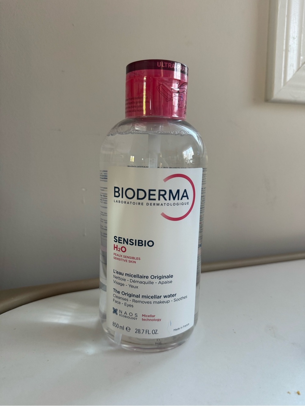 Bioderma Sensibio H2O Micellar Water - Pink Cap - Gentle Makeup Remover